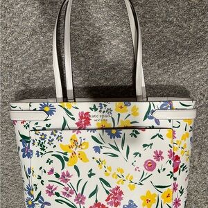 Kate Spade White Floral Tote Bag
